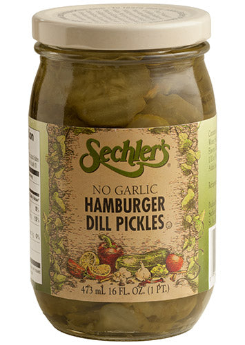 16oz No Garlic Hamburger Dill Pickles
