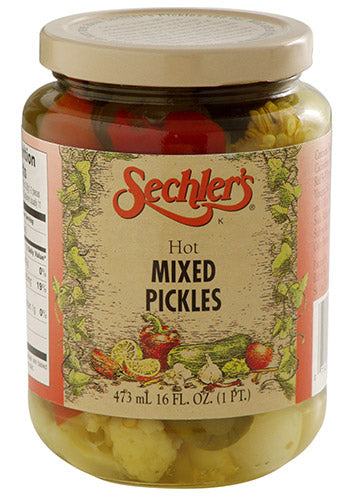 16oz Hot Mixed Pickles